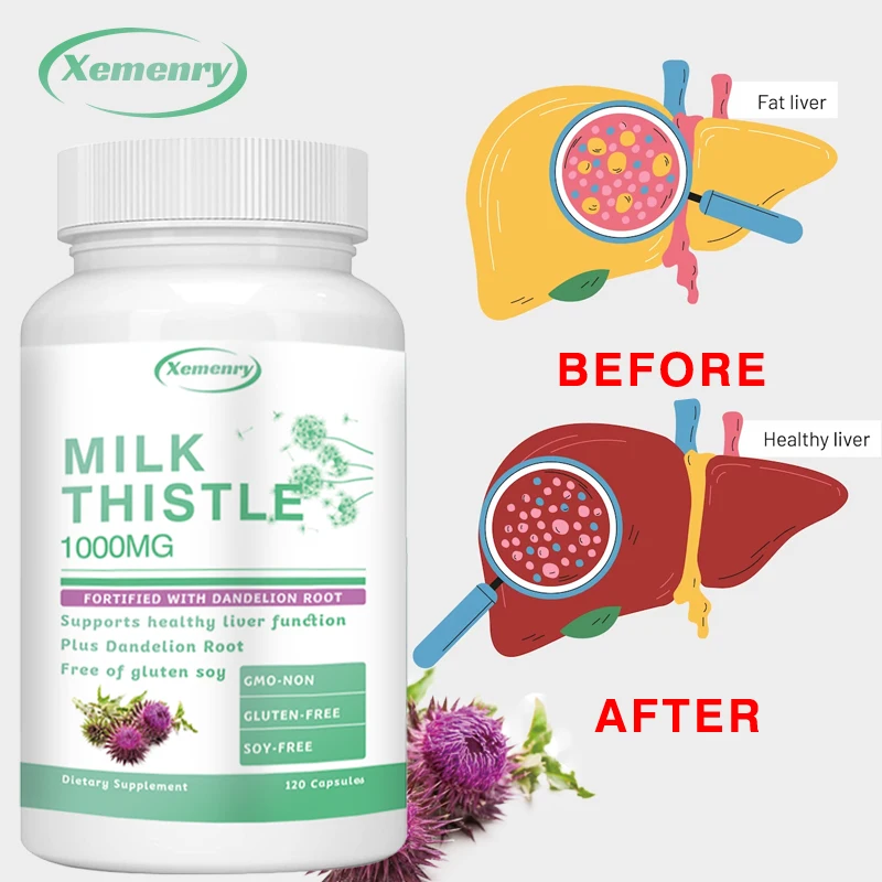 Capsule di cardo mariano 1000  - Milk Thistle Silymarin recensione e prezzo