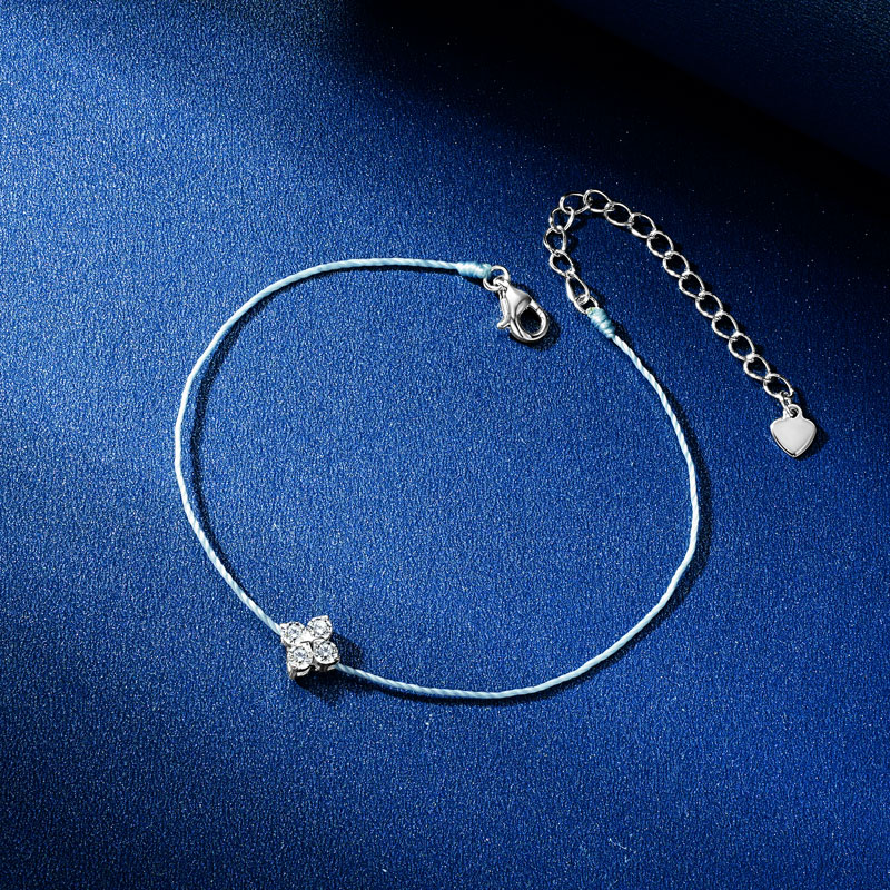 Anziw 2.5mm Bracciale Moissani - Red Clover Flower recensione e prezzo