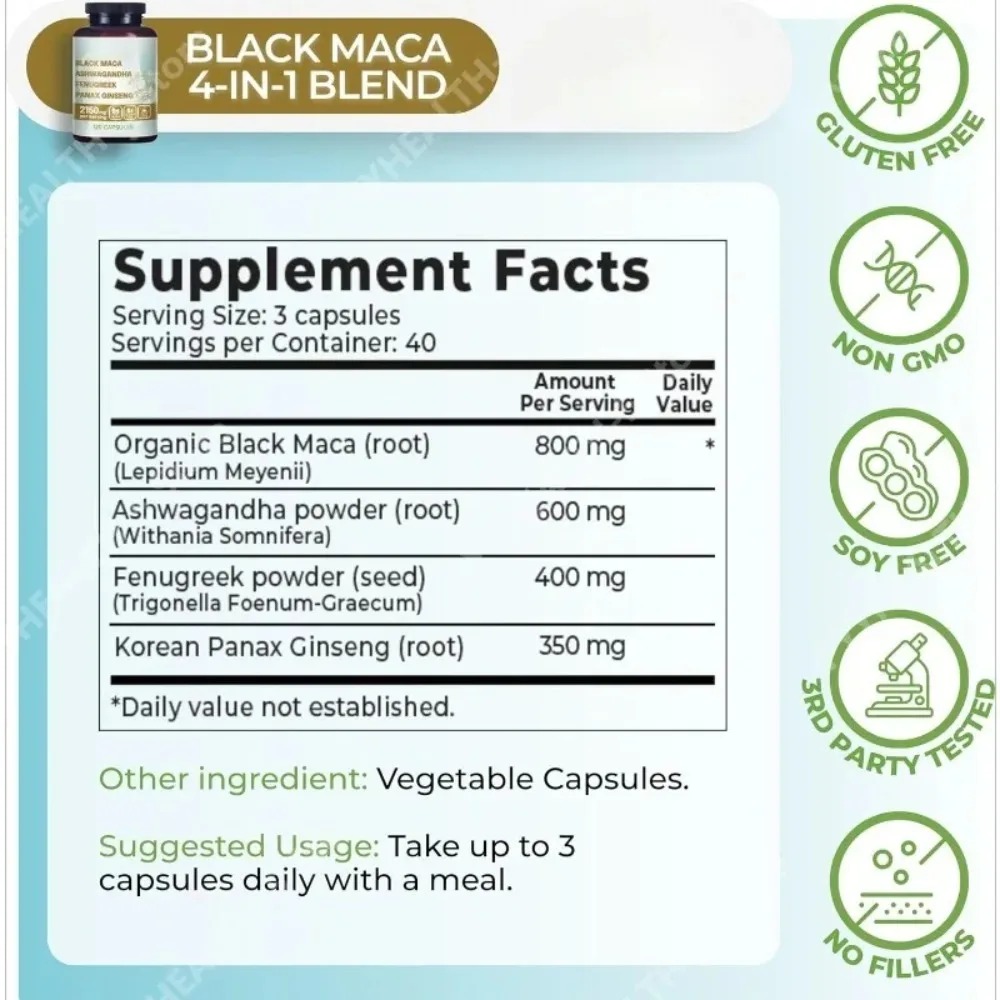 Capsule 4-in-1 di Maca Nera Bi - Herbal Queen recensione e prezzo