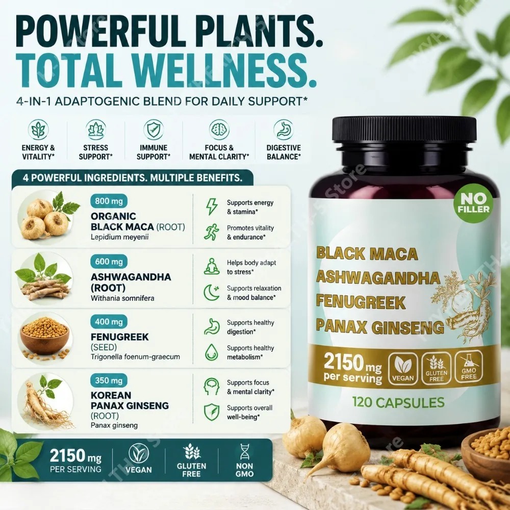 Capsule 4-in-1 di Maca Nera Bi - Herbal Queen recensione e prezzo