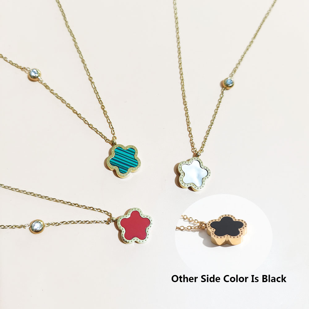 Collana con ciondolo fiore in  - Red Clover Flower recensione e prezzo